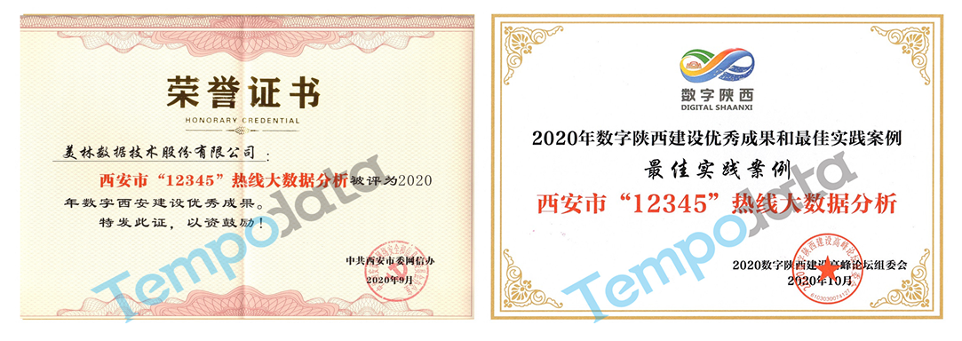 美林數據獲獎證書