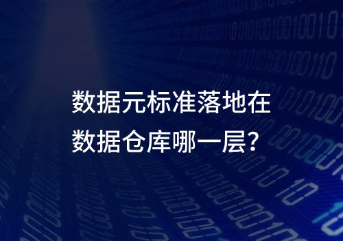 數(shù)據(jù)標(biāo)準(zhǔn)|數(shù)據(jù)元標(biāo)準(zhǔn)落地在數(shù)據(jù)倉庫哪一層？